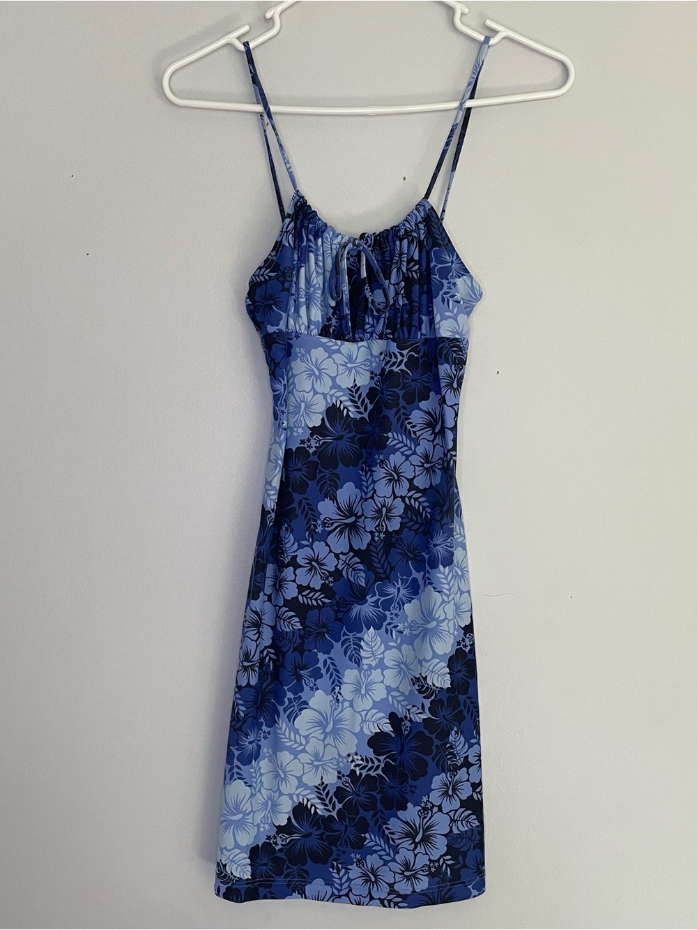 Vintage Y2K Women’s Blue Floral Charlotte Russe Dress